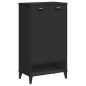 vidaXL Mueble zapatero VIKEN madera maciza de pino negro vidaXL Mueble zapatero VIKEN madera maciza de pino negro