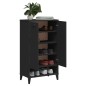 vidaXL Mueble zapatero VIKEN madera maciza de pino negro vidaXL Mueble zapatero VIKEN madera maciza de pino negro