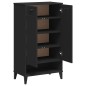 vidaXL Mueble zapatero VIKEN madera maciza de pino negro vidaXL Mueble zapatero VIKEN madera maciza de pino negro