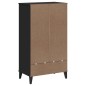 vidaXL Mueble zapatero VIKEN madera maciza de pino negro vidaXL Mueble zapatero VIKEN madera maciza de pino negro