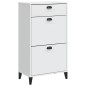 vidaXL Mueble zapatero VIKEN madera maciza de pino blanco vidaXL Mueble zapatero VIKEN madera maciza de pino blanco