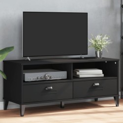 vidaXL Mueble de TV VIKEN madera maciza de pino negro