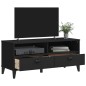vidaXL Mueble de TV VIKEN madera maciza de pino negro