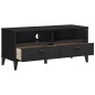 vidaXL Mueble de TV VIKEN madera maciza de pino negro