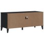 vidaXL Mueble de TV VIKEN madera maciza de pino negro
