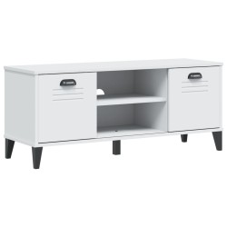 vidaXL Banco zapatero VIKEN madera maciza de pino blanco 106x35x45 cm