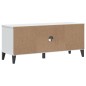 vidaXL Banco zapatero VIKEN madera maciza de pino blanco 106x35x45 cm vidaXL Banco zapatero VIKEN madera maciza de pino blanco 106x35x45 cm