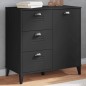 vidaXL Aparador VIKEN madera maciza de pino negro 80x40x80 cm vidaXL Aparador VIKEN madera maciza de pino negro 80x40x80 cm