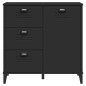 vidaXL Aparador VIKEN madera maciza de pino negro 80x40x80 cm vidaXL Aparador VIKEN madera maciza de pino negro 80x40x80 cm
