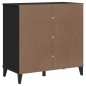 vidaXL Aparador VIKEN madera maciza de pino negro 80x40x80 cm vidaXL Aparador VIKEN madera maciza de pino negro 80x40x80 cm