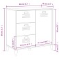 vidaXL Aparador VIKEN madera maciza de pino negro 80x40x80 cm vidaXL Aparador VIKEN madera maciza de pino negro 80x40x80 cm