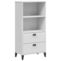 vidaXL Librería VIKEN madera maciza de pino blanco 60x35x123 cm