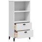 vidaXL Librería VIKEN madera maciza de pino blanco 60x35x123 cm vidaXL Librería VIKEN madera maciza de pino blanco 60x35x123 cm