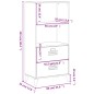 vidaXL Librería VIKEN madera maciza de pino blanco 60x35x123 cm vidaXL Librería VIKEN madera maciza de pino blanco 60x35x123 cm