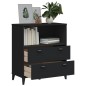 vidaXL Librería VIKEN madera maciza de pino negro 80x40x90 cm vidaXL Librería VIKEN madera maciza de pino negro 80x40x90 cm