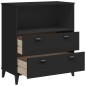 vidaXL Librería VIKEN madera maciza de pino negro 80x40x90 cm vidaXL Librería VIKEN madera maciza de pino negro 80x40x90 cm