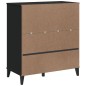 vidaXL Librería VIKEN madera maciza de pino negro 80x40x90 cm vidaXL Librería VIKEN madera maciza de pino negro 80x40x90 cm