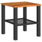 vidaXL Mesita y sillas con cojines 3 pzas ratán PE madera acacia negro vidaXL Mesita y sillas con cojines 3 pzas ratán PE madera acacia negro