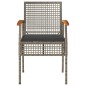 vidaXL Set de muebles de jardín 4 pzas y cojines ratán sintético gris vidaXL Set de muebles de jardín 4 pzas y cojines ratán sintético gris