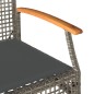 vidaXL Set de muebles de jardín 4 pzas y cojines ratán sintético gris vidaXL Set de muebles de jardín 4 pzas y cojines ratán sintético gris
