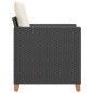 vidaXL Silla de jardín con cojines ratán sintético negro vidaXL Silla de jardín con cojines ratán sintético negro