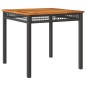 vidaXL Mesa de jardín ratán sintético madera acacia negro 80x80x75 cm vidaXL Mesa de jardín ratán sintético madera acacia negro 80x80x75 cm