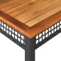 vidaXL Mesa de jardín ratán sintético madera acacia negro 80x80x75 cm vidaXL Mesa de jardín ratán sintético madera acacia negro 80x80x75 cm