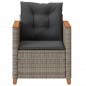 vidaXL Sillón de jardín con cojines ratán sintético gris vidaXL Sillón de jardín con cojines ratán sintético gris