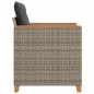 vidaXL Sillón de jardín con cojines ratán sintético gris vidaXL Sillón de jardín con cojines ratán sintético gris