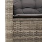 vidaXL Sillón de jardín con cojines ratán sintético gris vidaXL Sillón de jardín con cojines ratán sintético gris