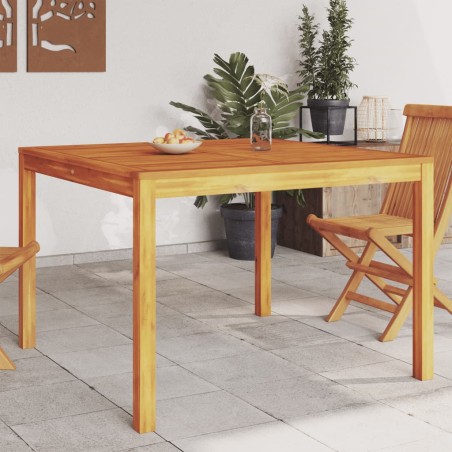 vidaXL Mesa de comedor de jardín madera maciza de acacia 110x110x75 cm