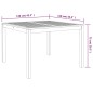 vidaXL Mesa de comedor de jardín madera maciza de acacia 110x110x75 cm vidaXL Mesa de comedor de jardín madera maciza de acacia 110x110x75 cm
