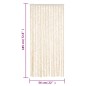 vidaXL Cortina antimoscas chenilla beige y blanco 56x185 cm