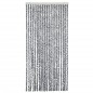 vidaXL Cortina antimoscas chenilla gris negro y blanco 56x185 cm vidaXL Cortina antimoscas chenilla gris negro y blanco 56x185 cm