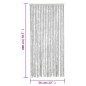 vidaXL Cortina antimoscas chenilla gris 56x200 cm vidaXL Cortina antimoscas chenilla gris 56x200 cm