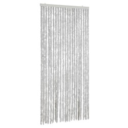 vidaXL Cortina antimoscas chenilla gris 100x220 cm