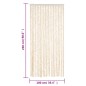 vidaXL Cortina antimoscas chenilla beige y blanco 100x230 cm vidaXL Cortina antimoscas chenilla beige y blanco 100x230 cm