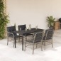 vidaXL Set comedor de jardín 5 pzas cojines ratán sintético gris claro vidaXL Set comedor de jardín 5 pzas cojines ratán sintético gris claro