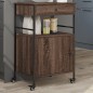 vidaXL Carrito de cocina madera ingeniería marrón roble 56x43x89,5 cm vidaXL Carrito de cocina madera ingeniería marrón roble 56x43x89,5 cm
