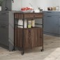 vidaXL Carrito de cocina madera ingeniería marrón roble 56x43x89,5 cm vidaXL Carrito de cocina madera ingeniería marrón roble 56x43x89,5 cm