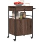 vidaXL Carrito de cocina madera ingeniería marrón roble 56x43x89,5 cm vidaXL Carrito de cocina madera ingeniería marrón roble 56x43x89,5 cm