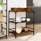 vidaXL Carrito cocina madera ingeniería roble ahumado 81,5x41x92,5 cm vidaXL Carrito cocina madera ingeniería roble ahumado 81,5x41x92,5 cm