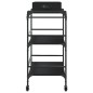 vidaXL Carrito de cocina de madera de ingeniería negro 81,5x41x92,5 cm vidaXL Carrito de cocina de madera de ingeniería negro 81,5x41x92,5 cm