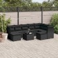 vidaXL Set de sofás de jardín 10 pzas cojines ratán sintético negro vidaXL Set de sofás de jardín 10 pzas cojines ratán sintético negro