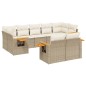 vidaXL Set de sofás de jardín 9 pzas con cojines ratán sintético beige vidaXL Set de sofás de jardín 9 pzas con cojines ratán sintético beige