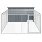 vidaXL Caseta perros con corral acero galvanizado gris 197x396x110 cm vidaXL Caseta perros con corral acero galvanizado gris 197x396x110 cm