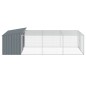 vidaXL Caseta perros con corral acero galvanizado gris 197x396x110 cm vidaXL Caseta perros con corral acero galvanizado gris 197x396x110 cm