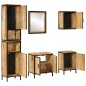 vidaXL Conjunto de muebles de baño 5 pzas madera maciza mango y hierro vidaXL Conjunto de muebles de baño 5 pzas madera maciza mango y hierro