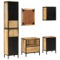 vidaXL Conjunto de muebles de baño 5 pzas madera maciza mango y hierro vidaXL Conjunto de muebles de baño 5 pzas madera maciza mango y hierro