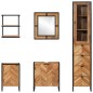 vidaXL Conjunto de muebles baño 5 pzas madera maciza acacia y hierro vidaXL Conjunto de muebles baño 5 pzas madera maciza acacia y hierro
